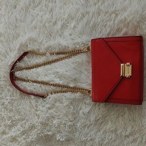 Michael Kors Whitney Red Leather Bag